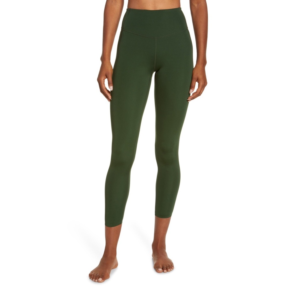 Zella High Waist Studio Lite Pocket 7/8 Leggings Size XS in Green Mountain
